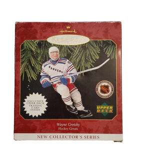 Hallmark Keepsake Ornament NHL Hockey Greats Wayne Gretzky Upper Deck Card 1997